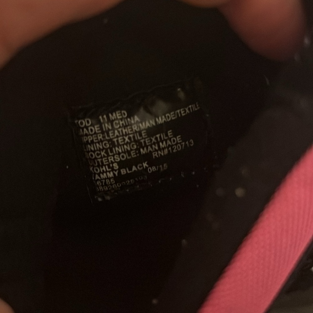 Totes Tammy Girls' Winter Pink Black‎ Boots Size 11 Waterproof Rain Boot EUC - Picture 6 of 9